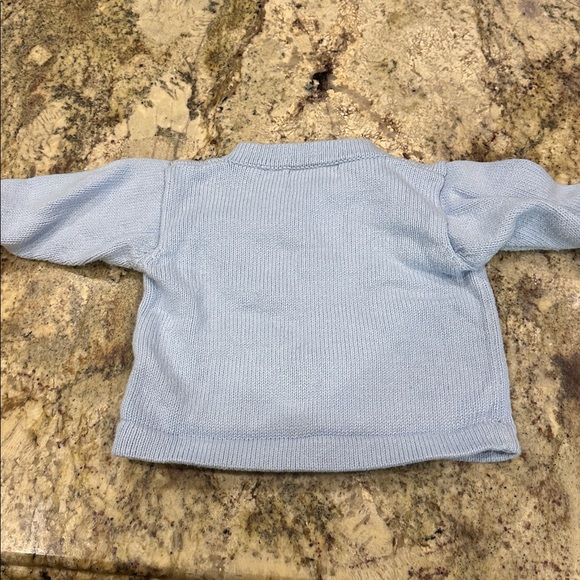 Adorable Blue Baby Cardigan with Soldier Embroidery - Picture 3 of 3